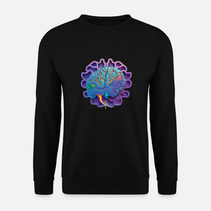 purple brain Geschenk - Unisex Pullover - Schwarz