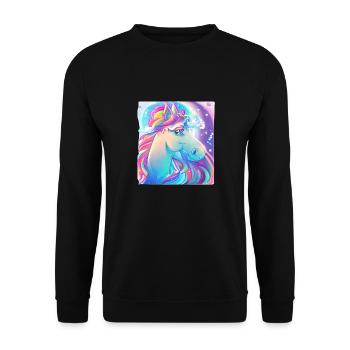 Unicorn Girl Mythical Animal Unicorn Unicorn - Unisex Sweatshirt - black - Front - Alina (178cm) & Michal (187cm)