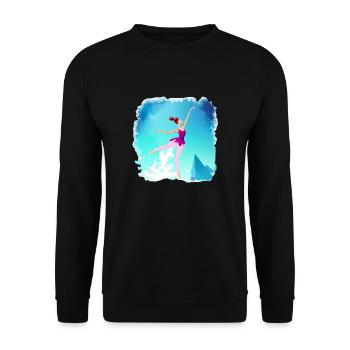 Ballet Dancer Ballerina Dance Class Gift Dance - Unisex Sweatshirt - black - Front - Alina (178cm) & Michal (187cm)