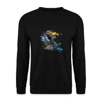 Cyclist - Unisex Sweatshirt - black - Front - Alina (178cm) & Michal (187cm)
