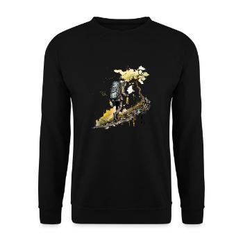 Beer hike in the mountains - Unisex Sweatshirt - black - Front - Alina (178cm) & Michal (187cm)