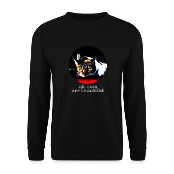 All cats are beautiful - Unisex Sweatshirt - black - Front - Alina (178cm) & Michal (187cm)