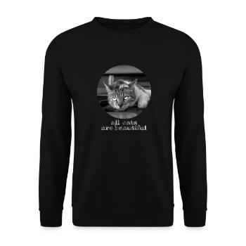 All cats are beautiful - Unisex Sweatshirt - black - Front - Alina (178cm) & Michal (187cm)
