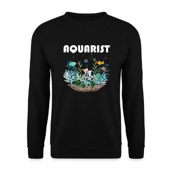 Aquarist Life Fish Keeping Aquarium Owner - Unisex Sweatshirt - black - Front - Alina (178cm) & Michal (187cm)