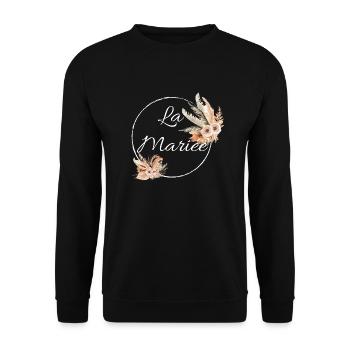 La mariée floral - Sweat-shirt Unisexe - noir - Devant - Alina (178cm) & Michal (187cm)