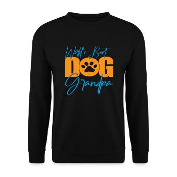 World ́s Best Dog Grandpa - Unisex Sweatshirt - black - Front - Alina (178cm) & Michal (187cm)