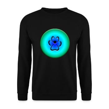 Hundepfote - Unisex Pullover - Schwarz - Vorne - Alina (178cm) & Michal (187cm)