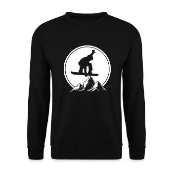 Snowboarder Wintersport Schnee - Unisex Pullover - Schwarz - Vorne - Alina (178cm) & Michal (187cm)
