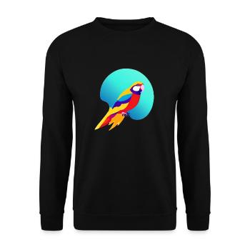 Budgerigar Bird owner Bird cockatiel - Unisex Sweatshirt - black - Front - Alina (178cm) & Michal (187cm)