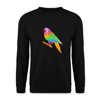 Cockatiel Bird Budgerigar Bird Owner - Unisex Sweatshirt - black - Front - Alina (178cm) & Michal (187cm)