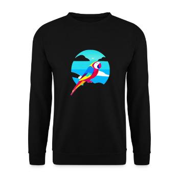 Budgerigar Bird owner Bird cockatiel - Unisex Sweatshirt - black - Front - Alina (178cm) & Michal (187cm)