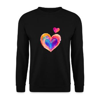 Mother's Day Wedding Love Valentine's Day Engagement - Unisex Sweatshirt - black - Front - Alina (178cm) & Michal (187cm)
