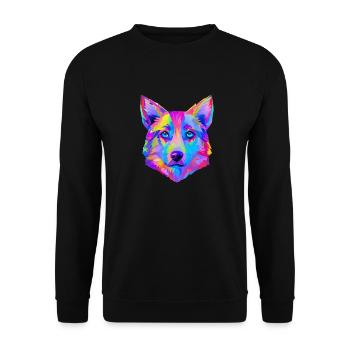 Hundebesitzer Schäferhund Hundehalter Hunde Hund - Unisex Pullover - Schwarz - Vorne - Alina (178cm) & Michal (187cm)
