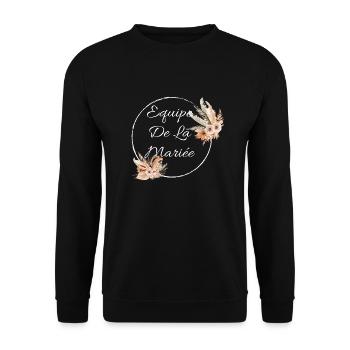Équipe de la mariée floral - Sweat-shirt Unisexe - noir - Devant - Alina (178cm) & Michal (187cm)