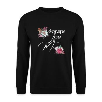 Équipe de la mariée floral - Sweat-shirt Unisexe - noir - Devant - Alina (178cm) & Michal (187cm)