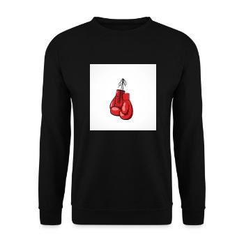 BOXING CLUB - Unisex Sweatshirt - black - Front - Alina (178cm) & Michal (187cm)
