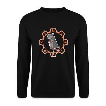 Ratte Logo Cybus Zombie Halloween Undead - Unisex Pullover - Schwarz - Vorne - Alina (178cm) & Michal (187cm)