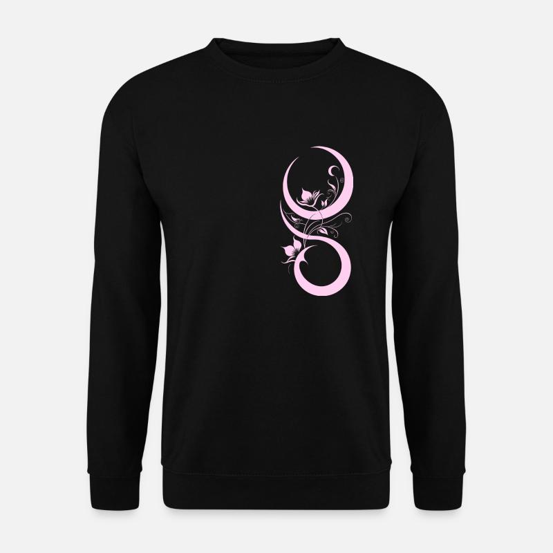 Pink flower and bow pattern - Unisex Sweatshirt - black