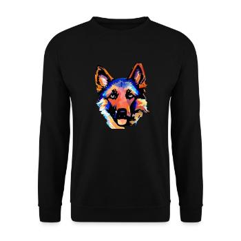 Hundehalter Schäferhund Hund Hundebesitzer Hunde - Unisex Pullover - Schwarz - Vorne - Alina (178cm) & Michal (187cm)