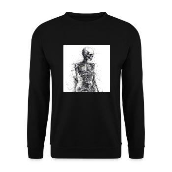 Squelette de crâne effrayant - Sweat-shirt Unisexe - noir - Devant - Alina (178cm) & Michal (187cm)