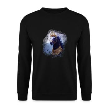 Horse - purple and majestic - Unisex Sweatshirt - black - Front - Alina (178cm) & Michal (187cm)