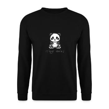 Hug me - Unisex Sweatshirt - black - Front - Alina (178cm) & Michal (187cm)