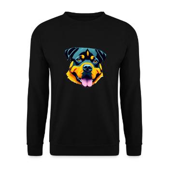 Rottweiler Hundehalter Hunde Hundebesitzer Hund - Unisex Pullover - Schwarz - Vorne - Alina (178cm) & Michal (187cm)