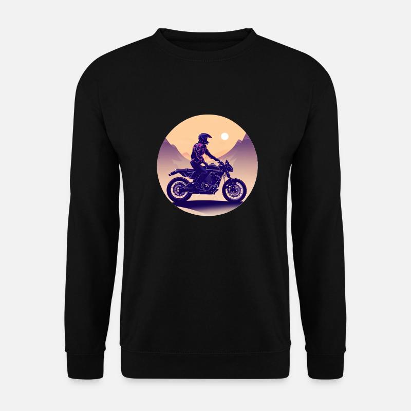 Motorrad Motorradfan Motorcross Motorradfahrer - Unisex Pullover - Schwarz