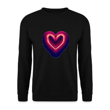 Valentine's Day Mother's Day Wedding Love Engagement - Unisex Sweatshirt - black - Front - Alina (178cm) & Michal (187cm)
