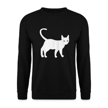 Art de chat et yeux de chat - Sweat-shirt Unisexe - noir - Devant - Alina (178cm) & Michal (187cm)