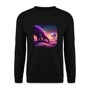 Fantasie Kreatur mystisch - Unisex Pullover - Schwarz - Vorne - Alina (178cm) & Michal (187cm)