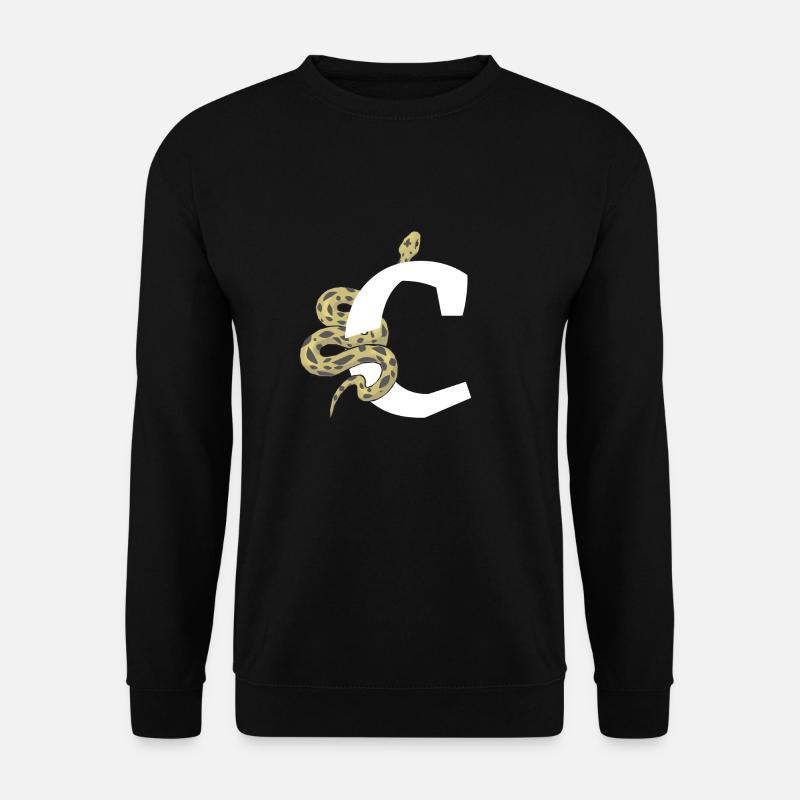 Letter c snake - Unisex Sweatshirt - black