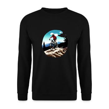 Cyclists Cyclists Cyclists Cycling - Unisex Sweatshirt - black - Front - Alina (178cm) & Michal (187cm)