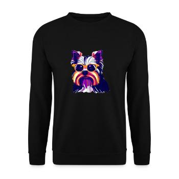 Chien Terrier Propriétaire de chien Chien Propriétaire Chiens - Sweat-shirt Unisexe - noir - Devant - Alina (178cm) & Michal (187cm)