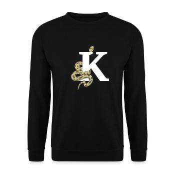 Letter k snake - Unisex Sweatshirt - black - Front - Alina (178cm) & Michal (187cm)