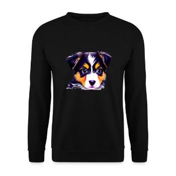 Dog Love Dogs Dog Berger Dog Propriétaire de chien - Sweat-shirt Unisexe - noir - Devant - Alina (178cm) & Michal (187cm)