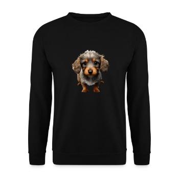 Dog Love Dog Dachshund Dogs Teckel Propriétaire de chien - Sweat-shirt Unisexe - noir - Devant - Alina (178cm) & Michal (187cm)