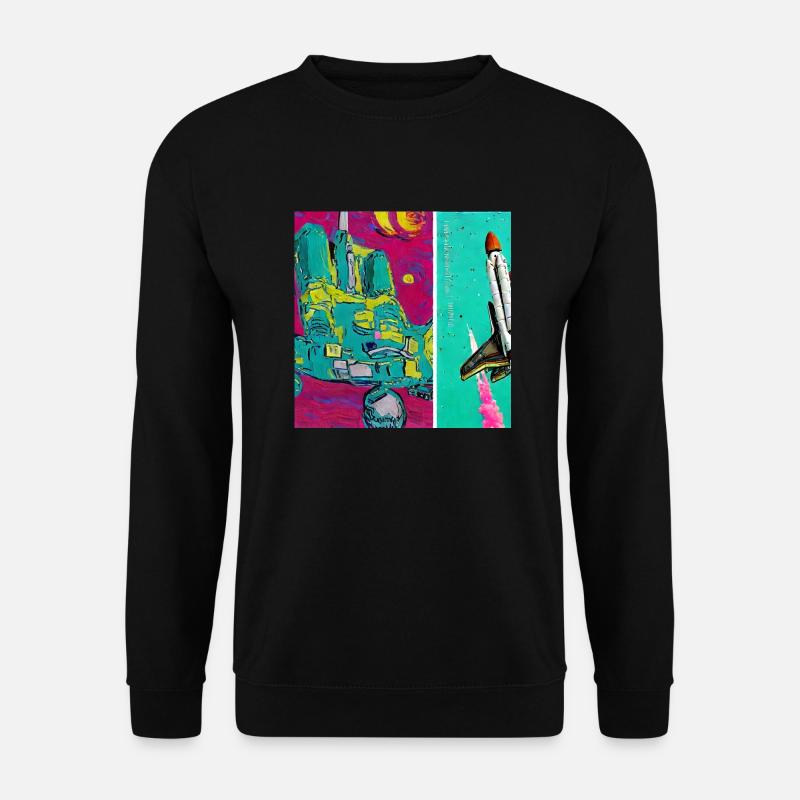 Space Shuttle Van Gogh - Unisex Sweatshirt - black