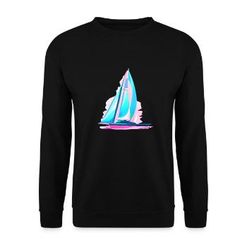 Voile Voilier Voilier Voile Voile Marin - Sweat-shirt Unisexe - noir - Devant - Alina (178cm) & Michal (187cm)