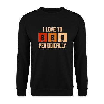 J’aime faire griller périodiquement la fumée du barbecue - Sweat-shirt Unisexe - noir - Devant - Alina (178cm) & Michal (187cm)