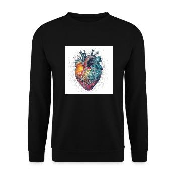 Cœur créatif pour la journée de valetnine - Sweat-shirt Unisexe - noir - Devant - Alina (178cm) & Michal (187cm)
