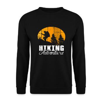 Hiking Adventure - Unisex Sweatshirt - black - Front - Alina (178cm) & Michal (187cm)