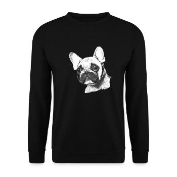 dog owner dogs bulldog dog dog owner - Unisex Sweatshirt - black - Front - Alina (178cm) & Michal (187cm)