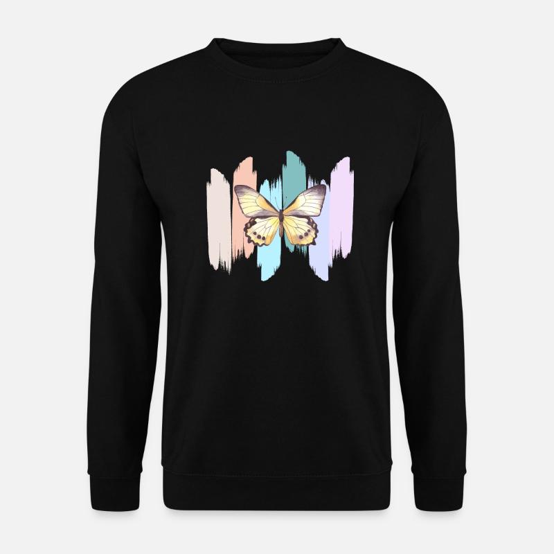 Regenbogen-Schmetterling - Unisex Pullover - Schwarz