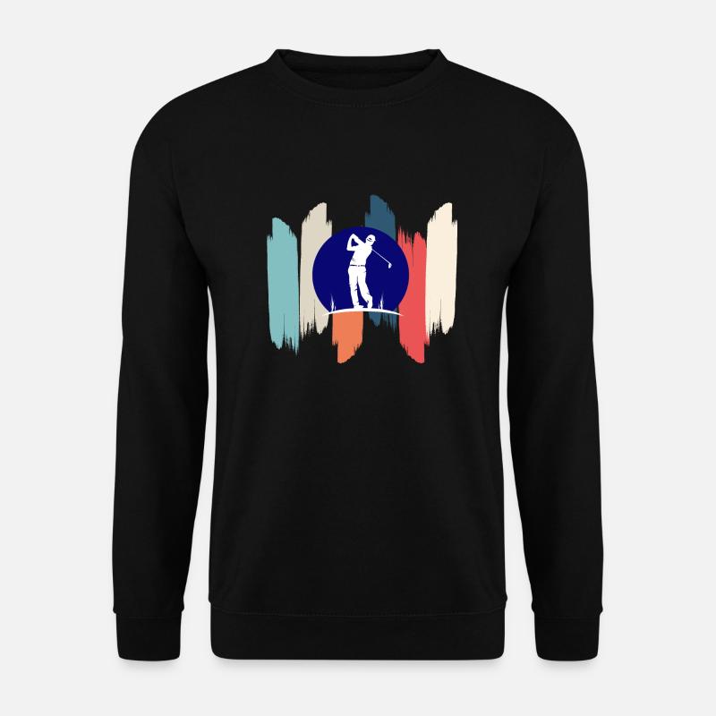 Retro rainbow golf - Unisex Sweatshirt - black