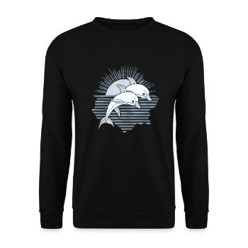 Delphine - Unisex Pullover - Schwarz - Vorne - Alina (178cm) & Michal (187cm)