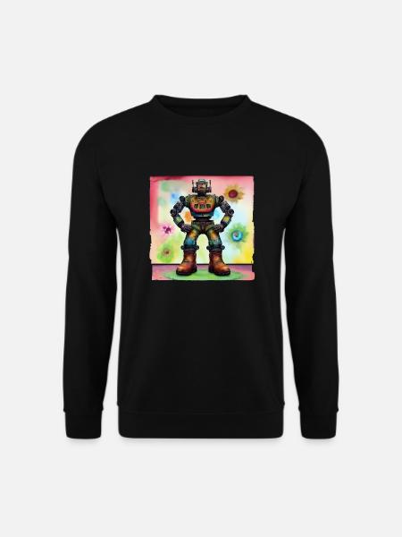 Robo Flower - Unisex Sweatshirt - black