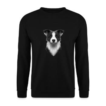 Hunde Hundeliebhaber Border Collie Hundehalter - Unisex Pullover - Schwarz - Vorne - Alina (178cm) & Michal (187cm)