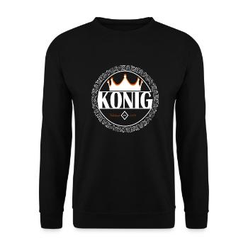 König von Niederlande 1889 - Unisex Pullover - Schwarz - Vorne - Alina (178cm) & Michal (187cm)