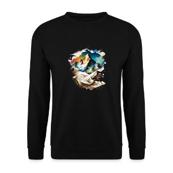 Mount Blanc - Unisex Sweatshirt - black - Front - Alina (178cm) & Michal (187cm)
